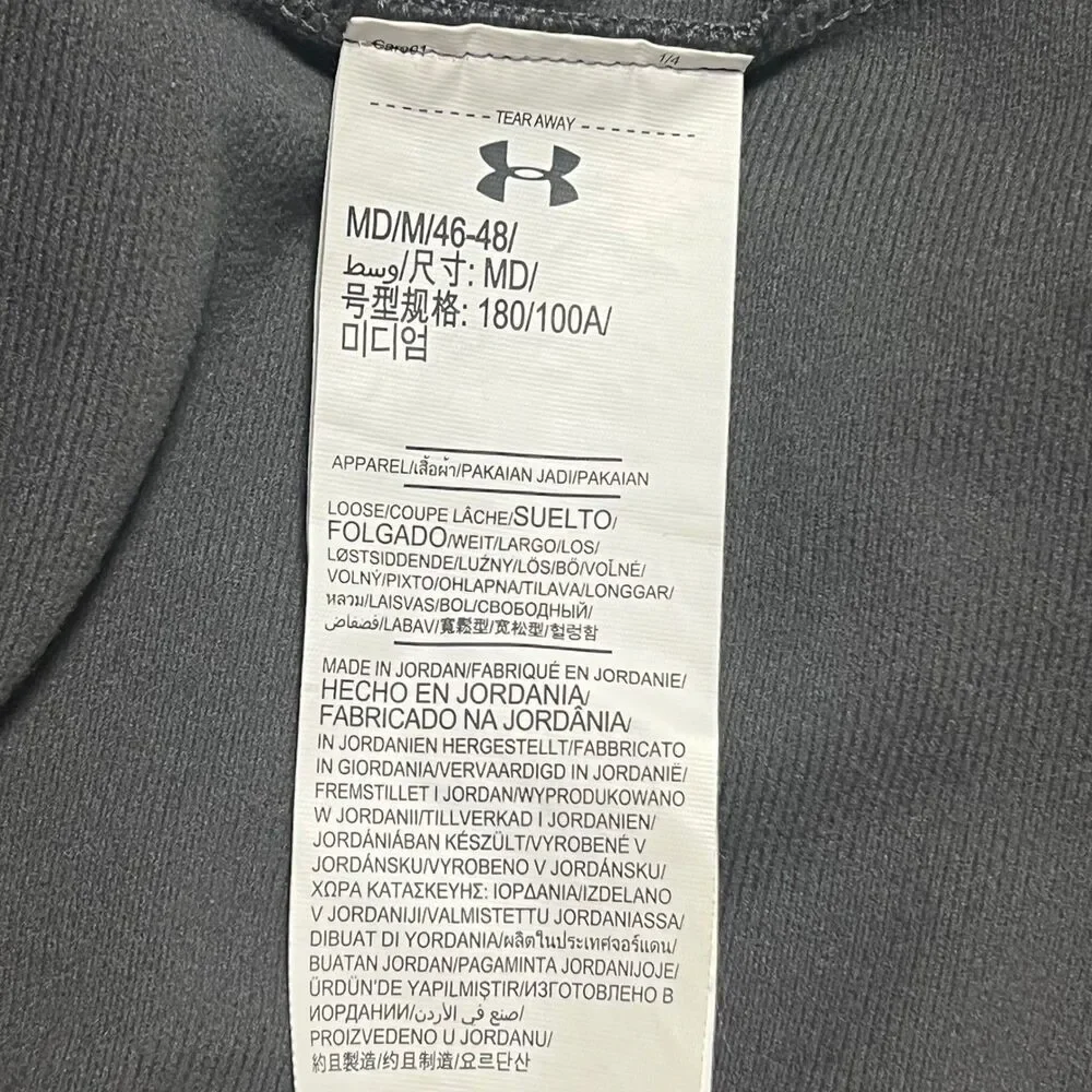 Under Armour Men's Loose Fit Gray 1/4 Zip Pullover Long Sleeve Athletic Shirt M - Picture 4 of 7